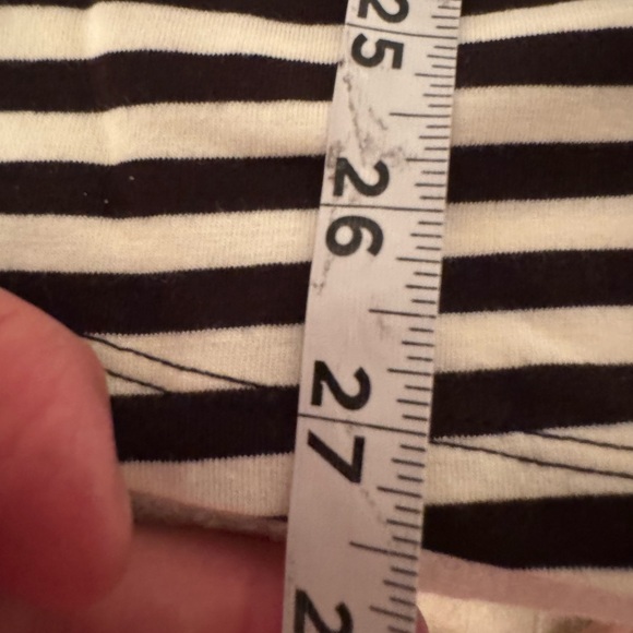 Terra & sky Black and White Striped Short Sleeve Tee NWT Size 2X PTP 25” - Picture 4 of 7